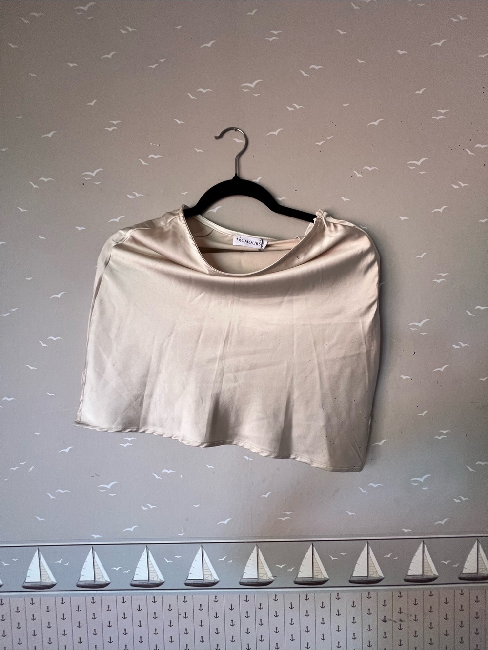 Silky Cream Circle Skirt by LAMOUROUX
